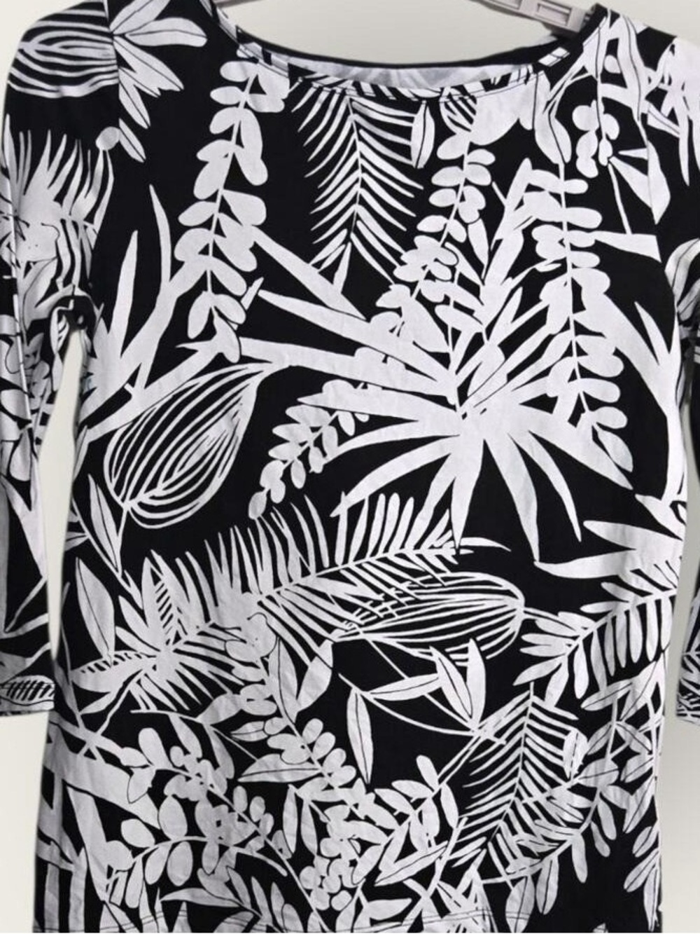 Black & White Tropical Print Men's Shirt